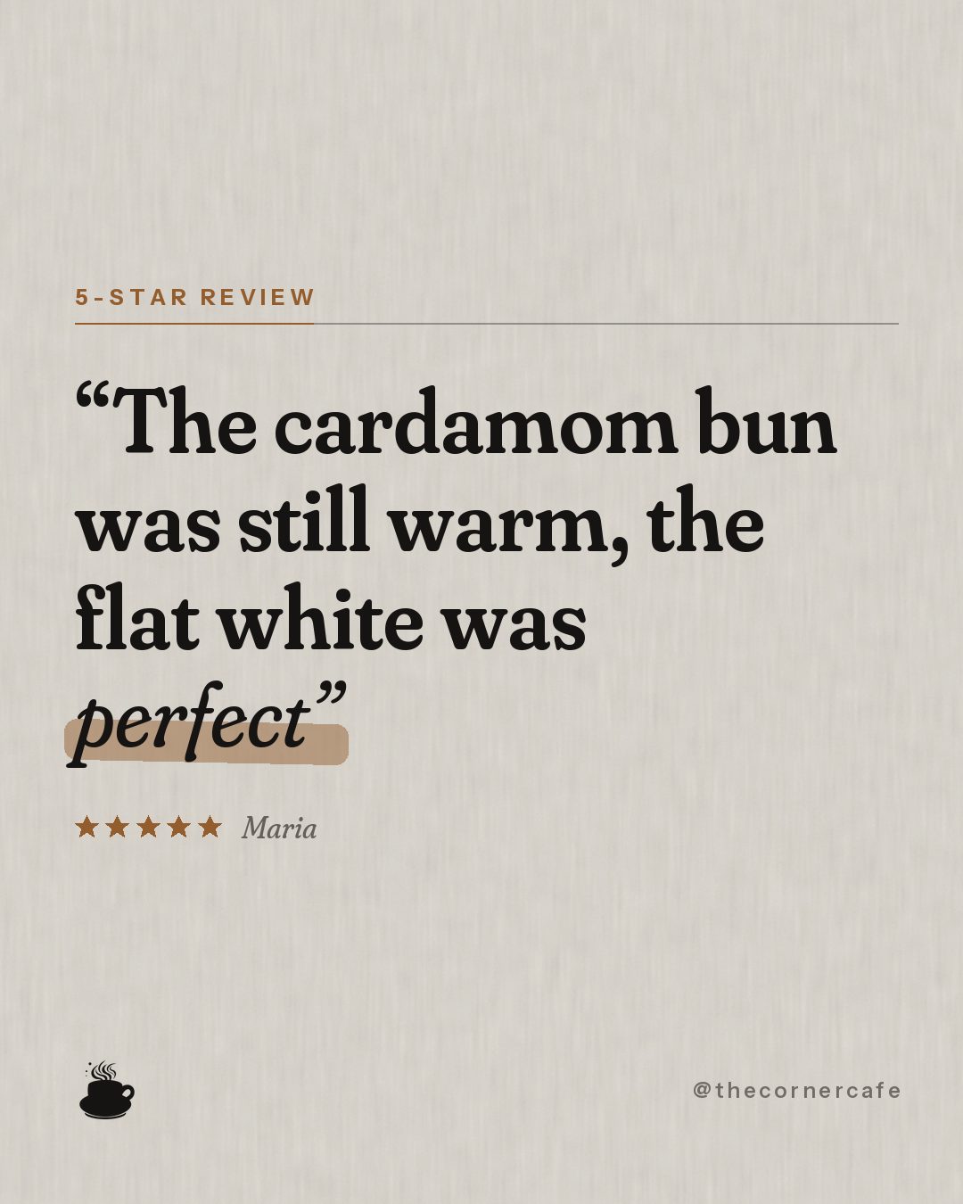 The same review as a finished post
